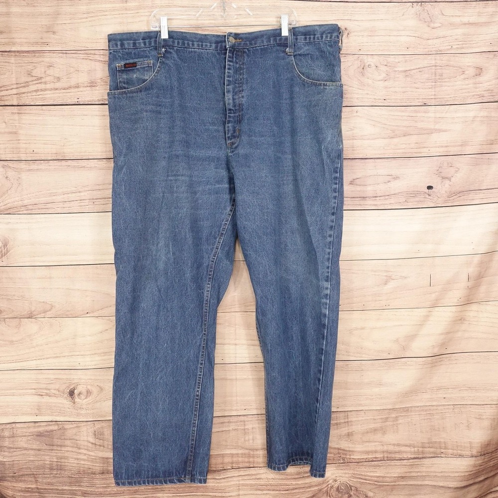 Rasco FR Jeans Mens 46x30 Blue Relaxed Straight Flame Resistant Work FR1211